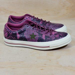 Converse One Star OX Wine Snake Skin Print NEW